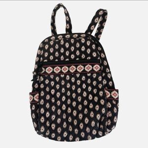 Vera Bradley Black Red Quilted Backpack
